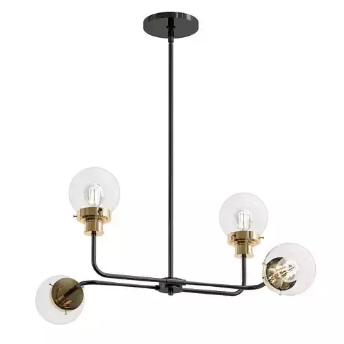 poppy three light chandelier gold with glass globes