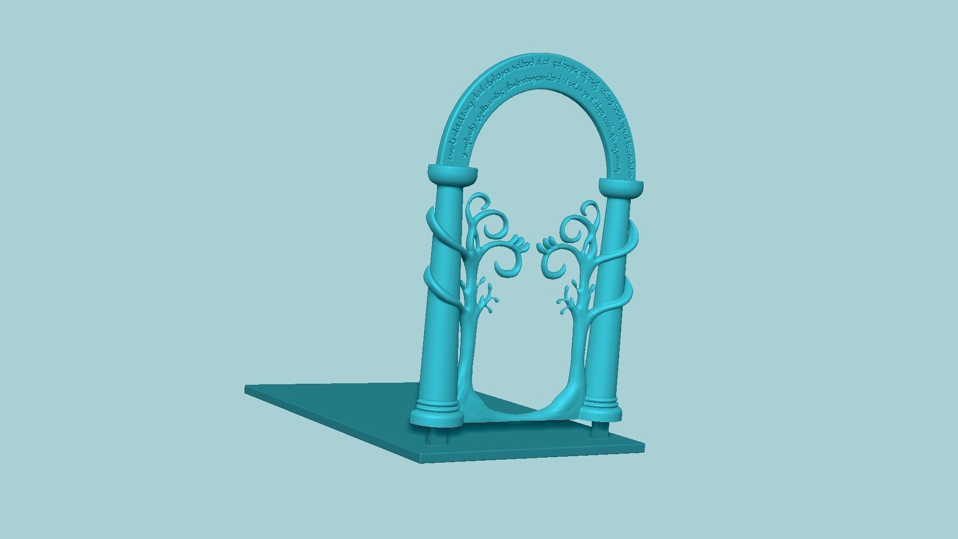 LOTR Door of Durin Bookholder - Book Holder STL 3D print model_2