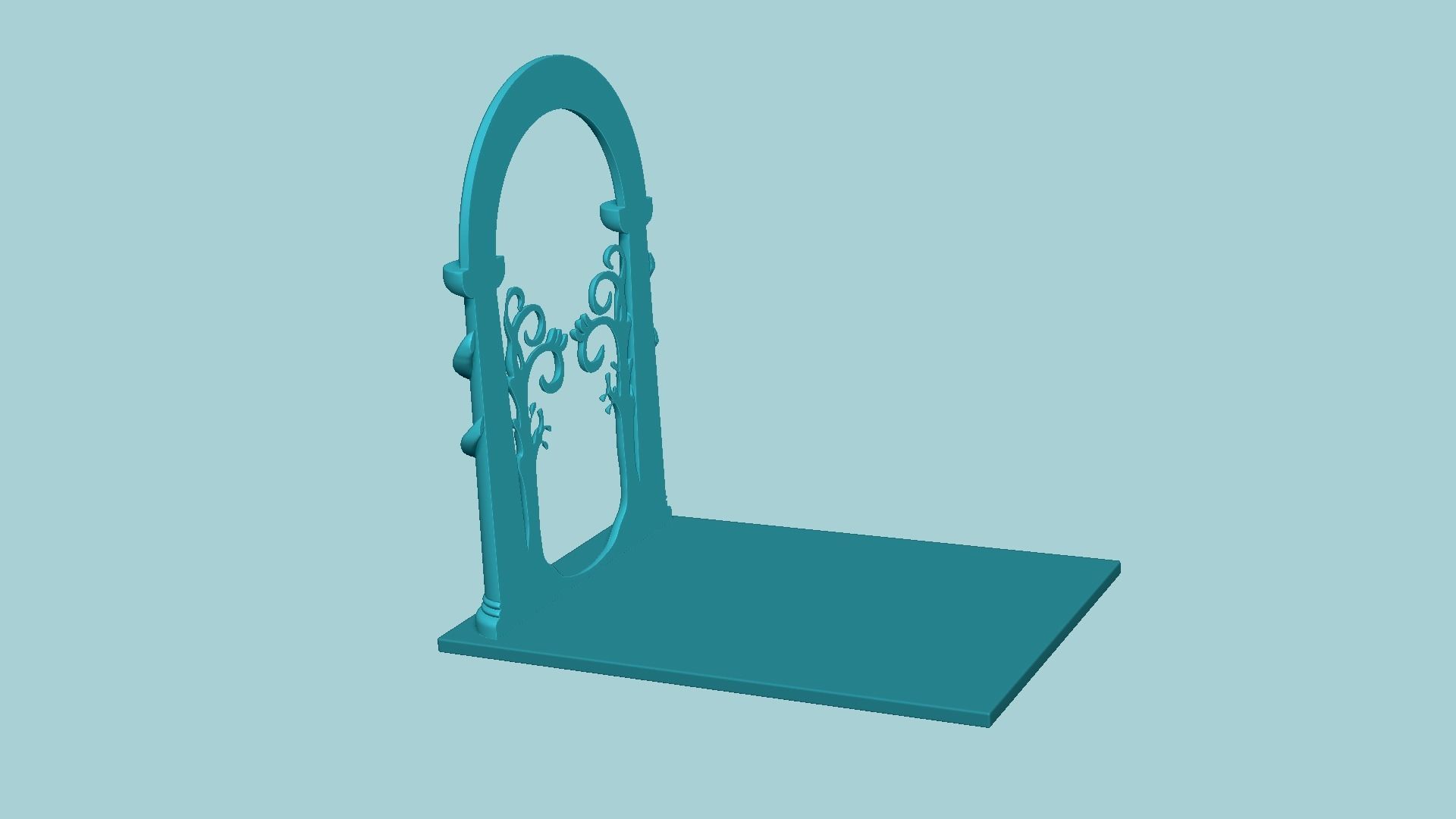 LOTR Door of Durin Bookholder - Book Holder STL 3D print model_9