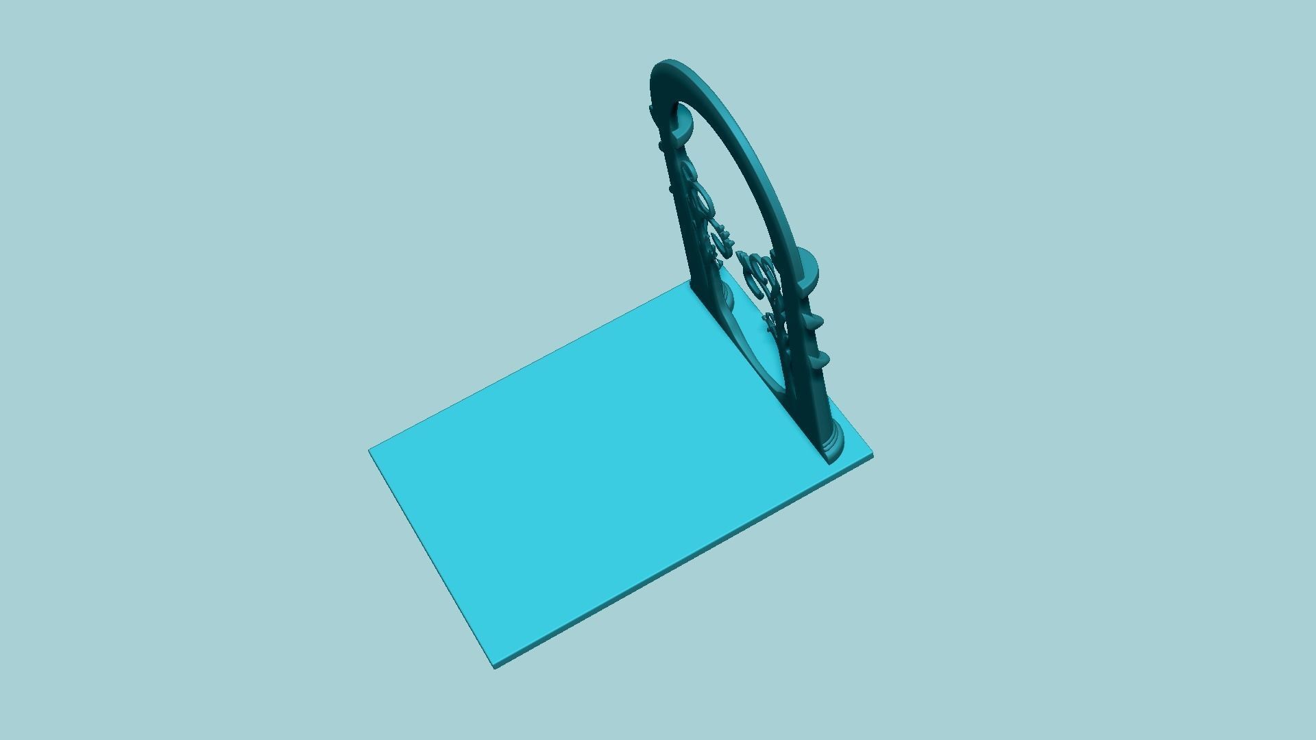 LOTR Door of Durin Bookholder - Book Holder STL 3D print model_10