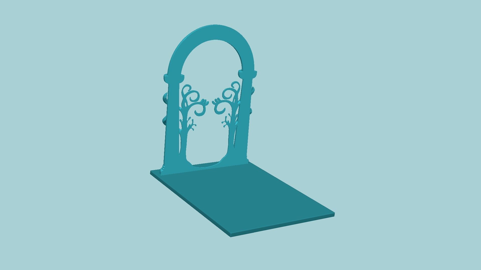 LOTR Door of Durin Bookholder - Book Holder STL 3D print model_8