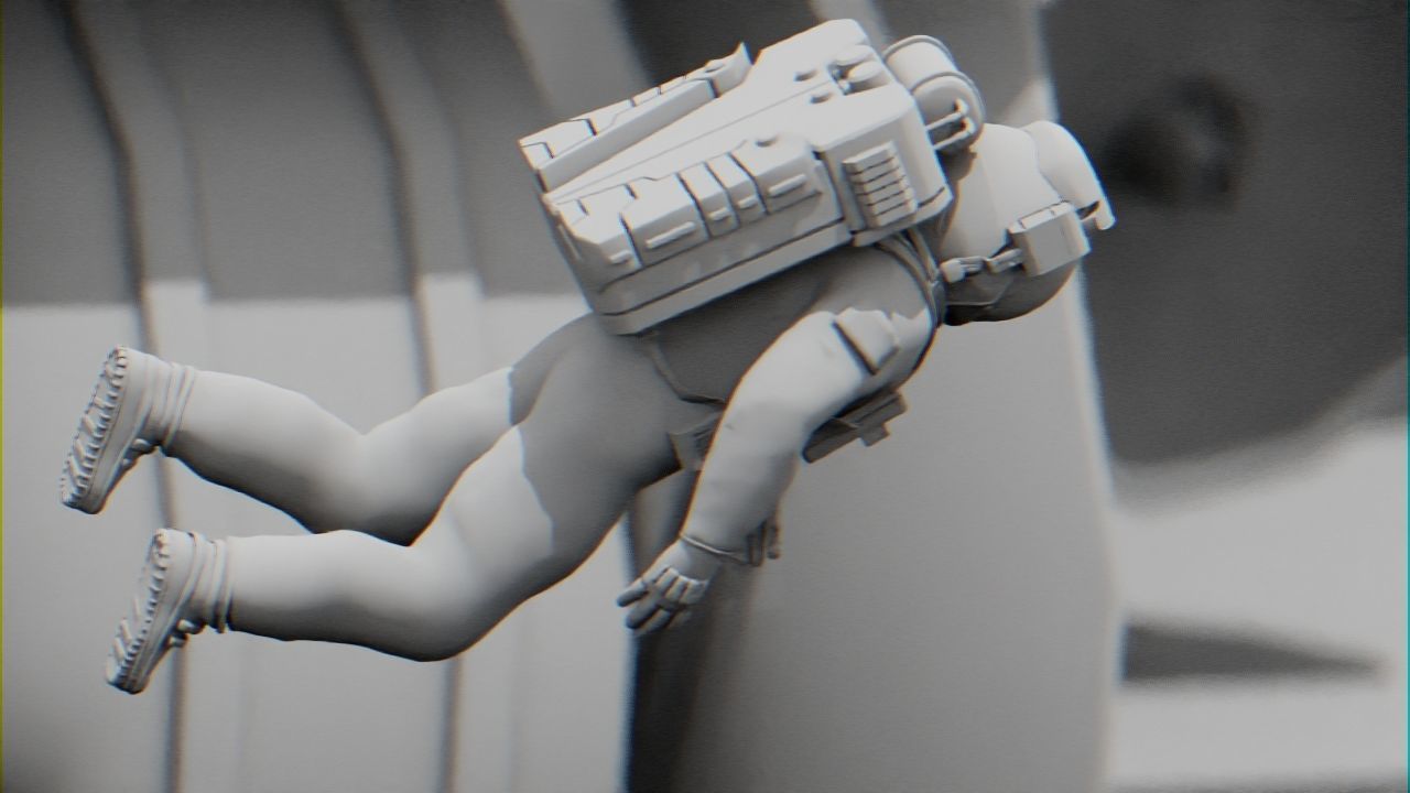 Space mission scene rigged astronaut 3D model_42