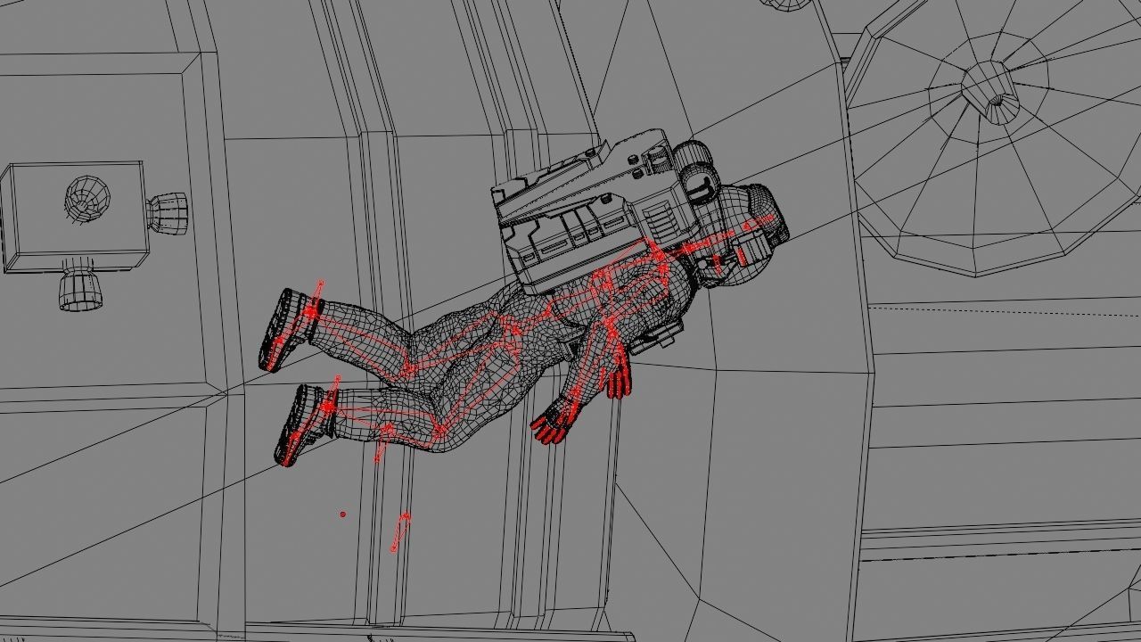 Space mission scene rigged astronaut 3D model_50