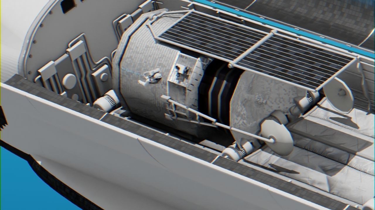 Space mission scene rigged astronaut 3D model_22