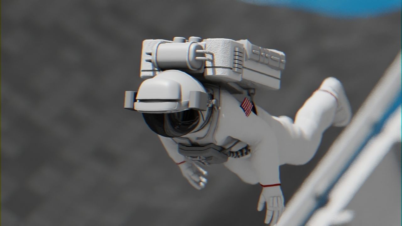 Space mission scene rigged astronaut 3D model_25