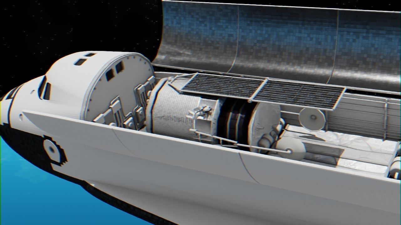 Space mission scene rigged astronaut 3D model_10