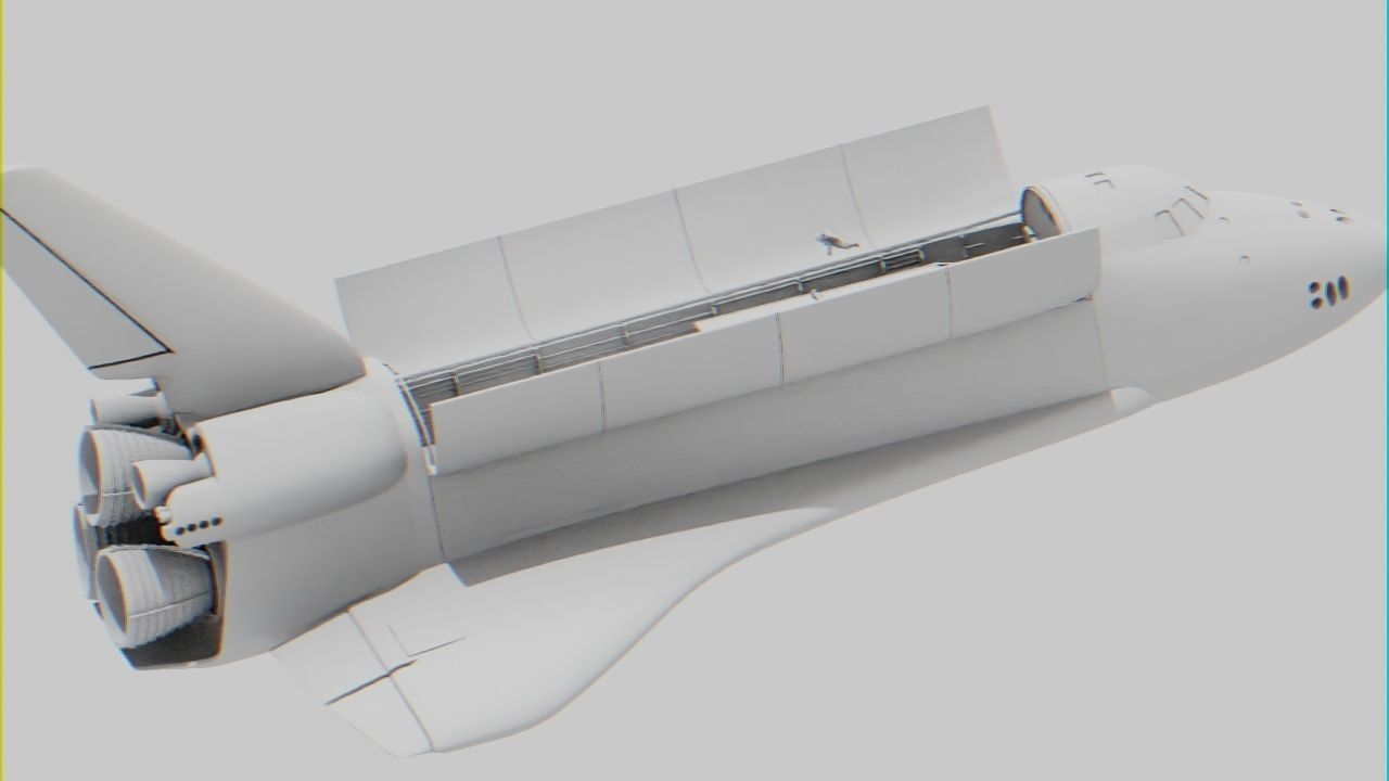 Space mission scene rigged astronaut 3D model_35