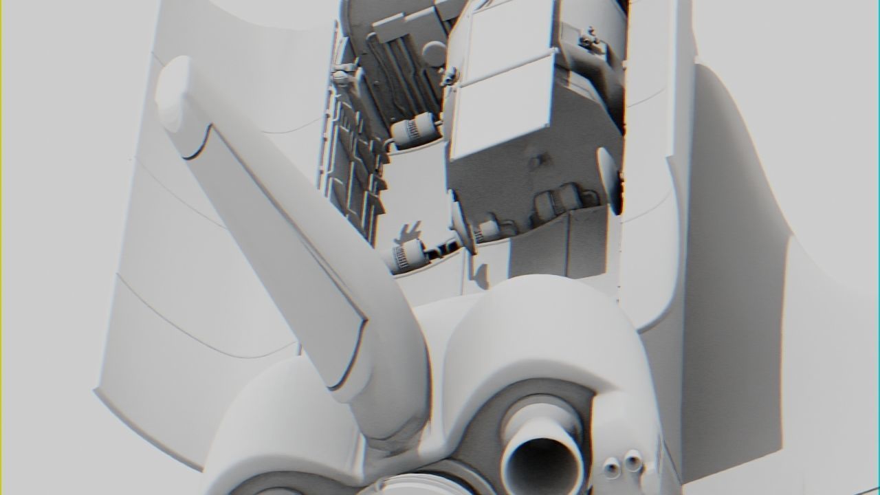 Space mission scene rigged astronaut 3D model_39