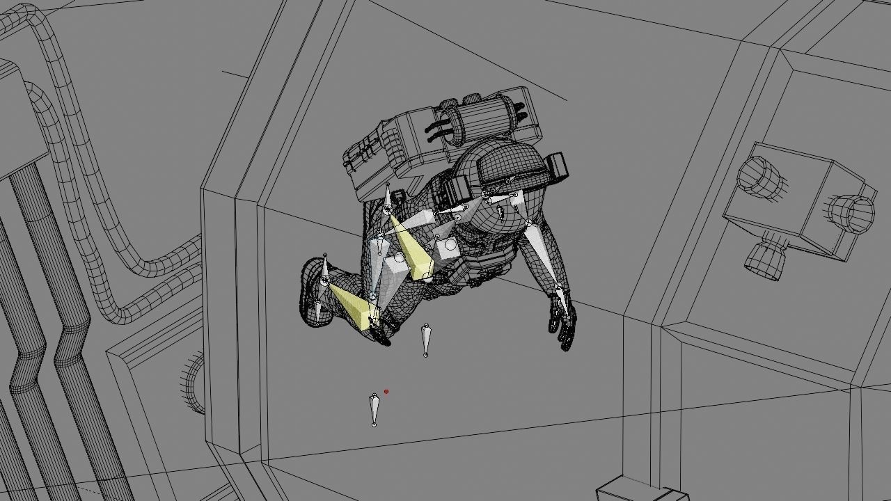 Space mission scene rigged astronaut 3D model_51