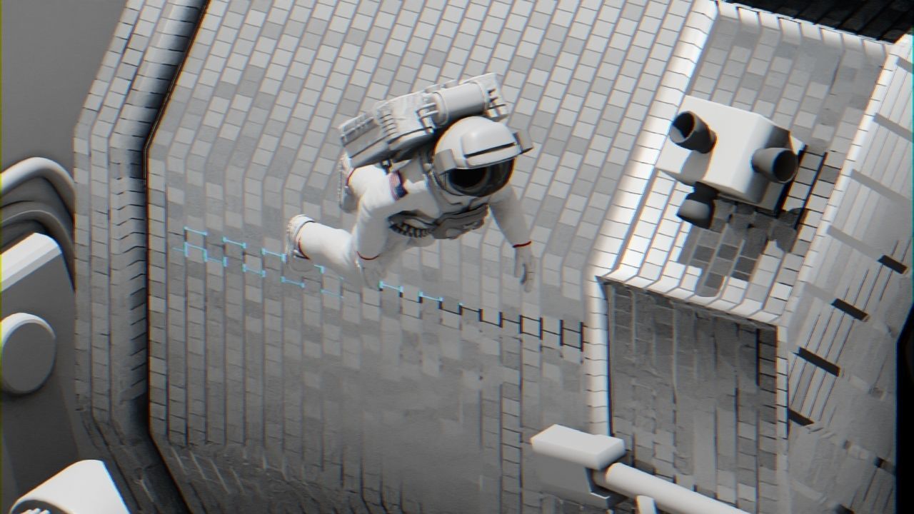 Space mission scene rigged astronaut 3D model_23