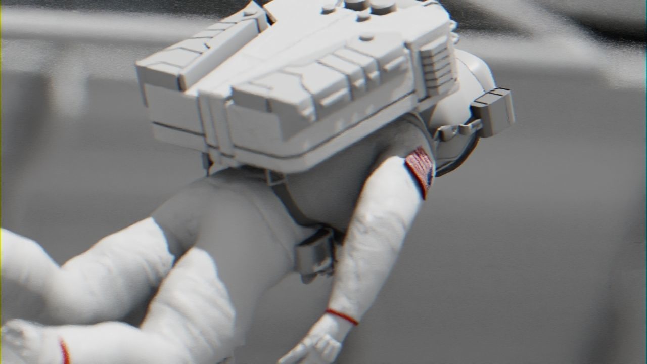 Space mission scene rigged astronaut 3D model_29