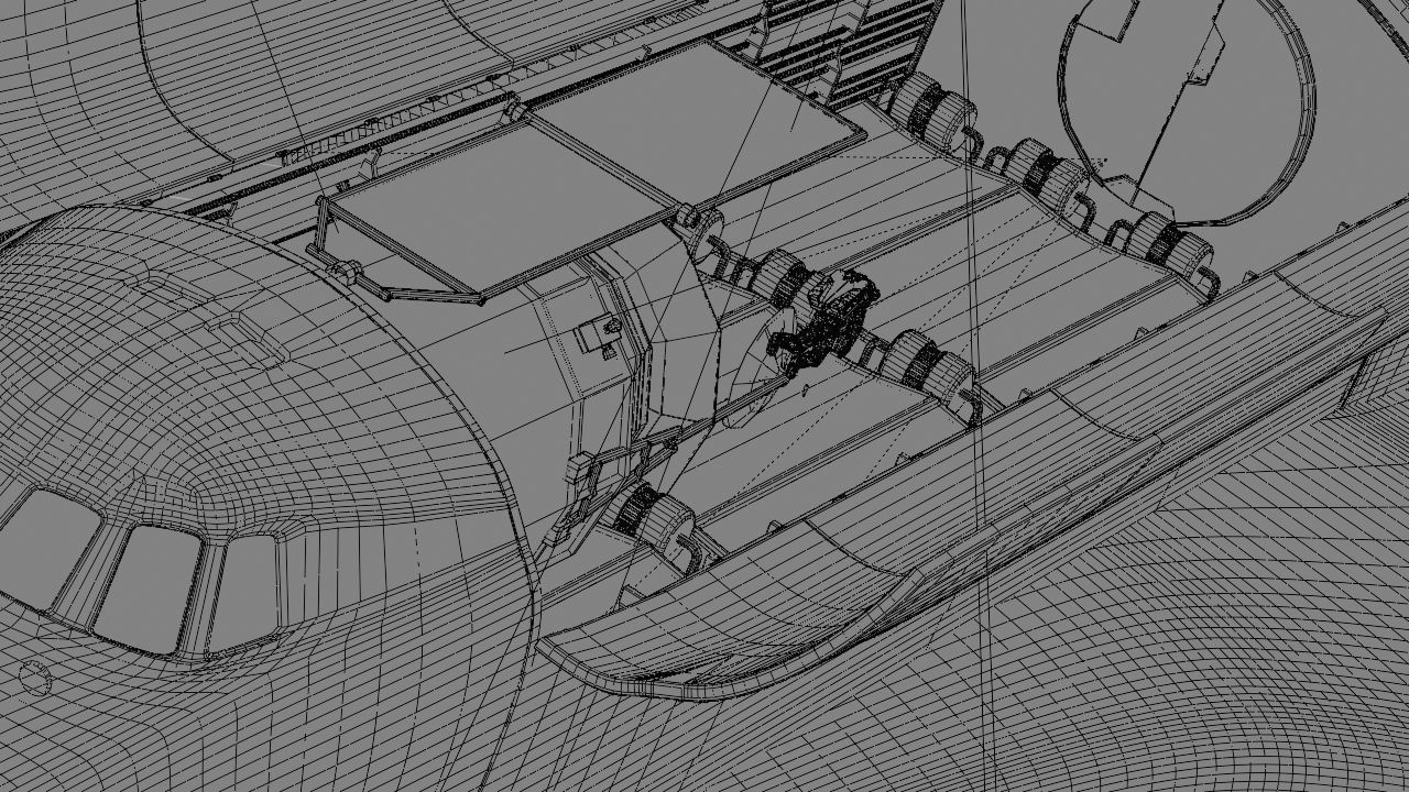 Space mission scene rigged astronaut 3D model_48