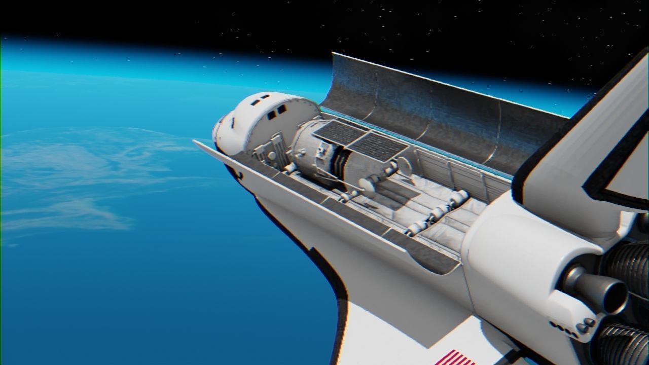 Space mission scene rigged astronaut 3D model_12
