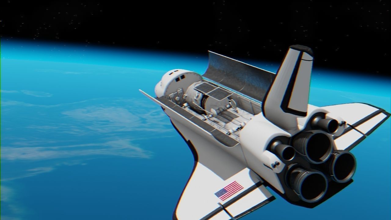 Space mission scene rigged astronaut 3D model_13