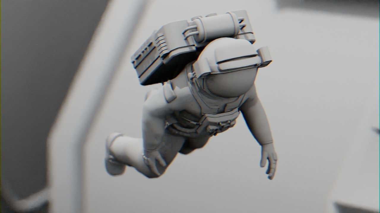 Space mission scene rigged astronaut 3D model_41
