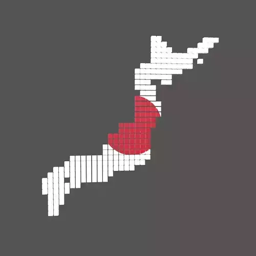 Japan Map Cube Style v1 001