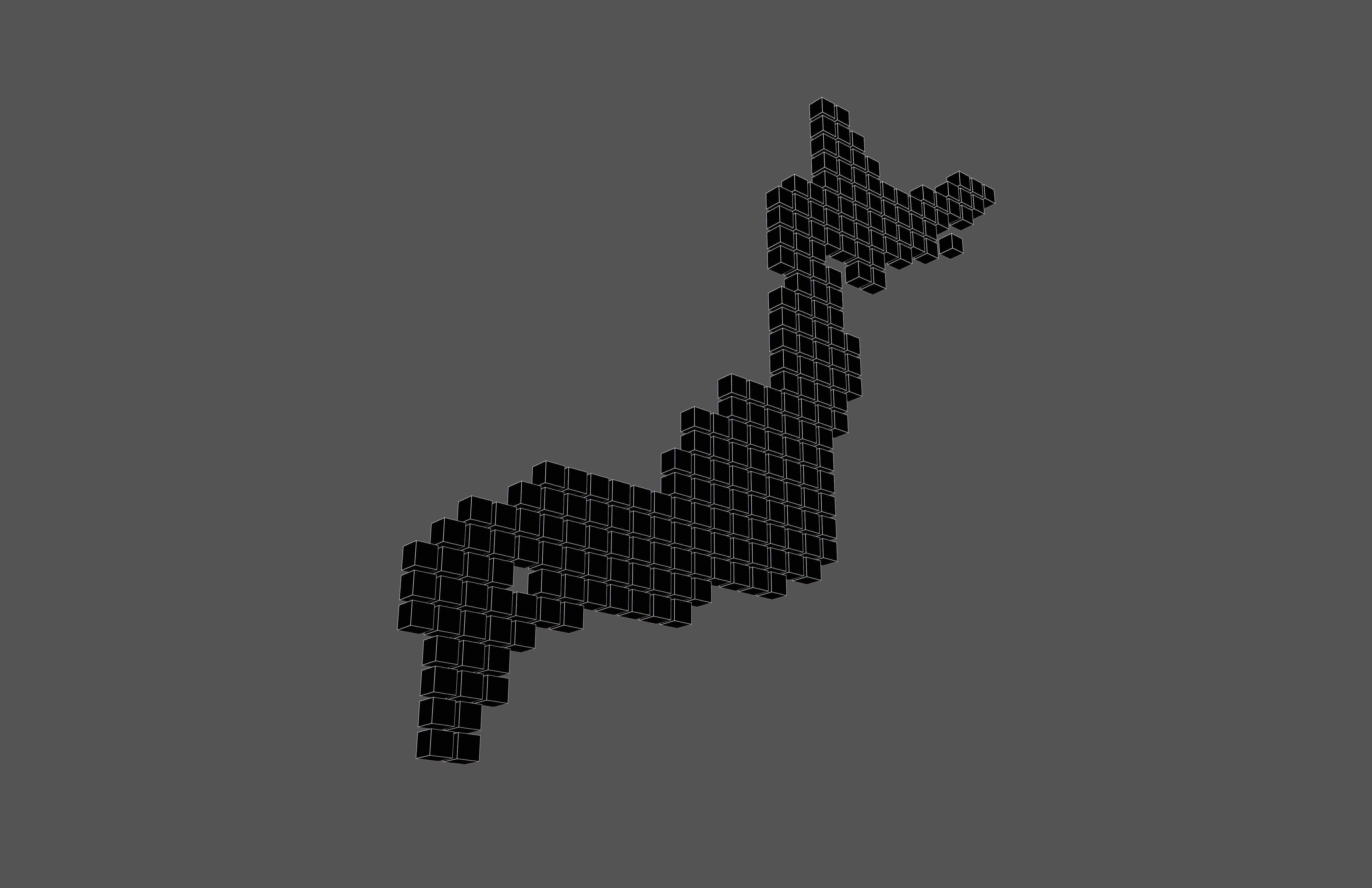 Japan Map Cube Style v1 002 Low-poly 3D model_6