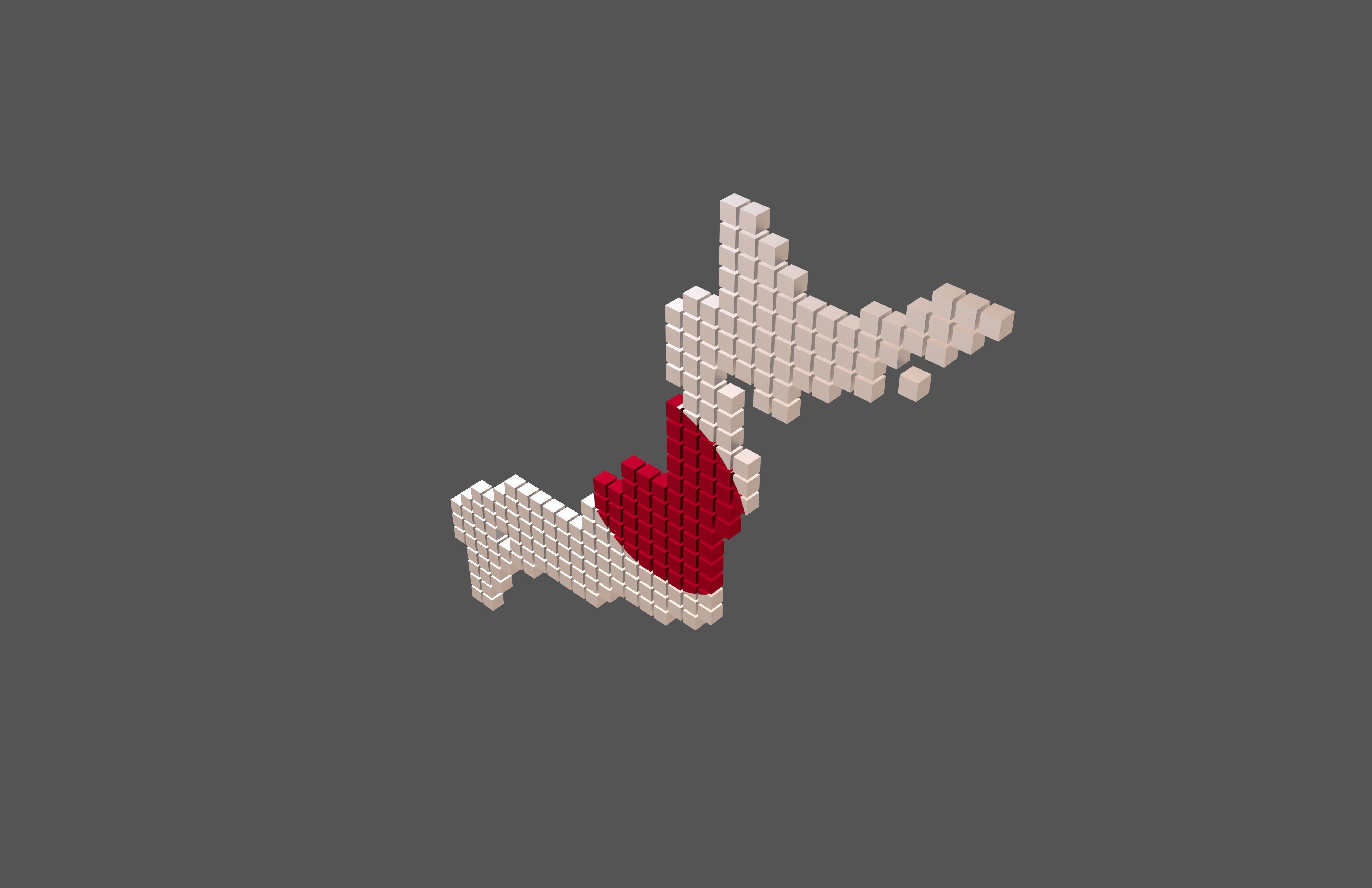 Japan Map Cube Style v1 002 Low-poly 3D model_2