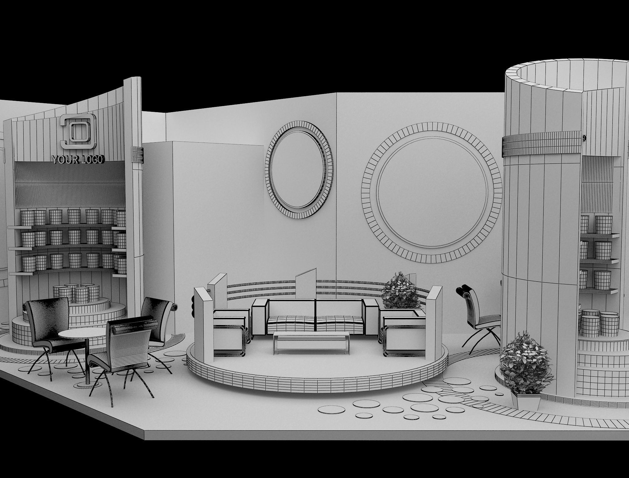  Booth Exhibition Stand a462  3D model_3