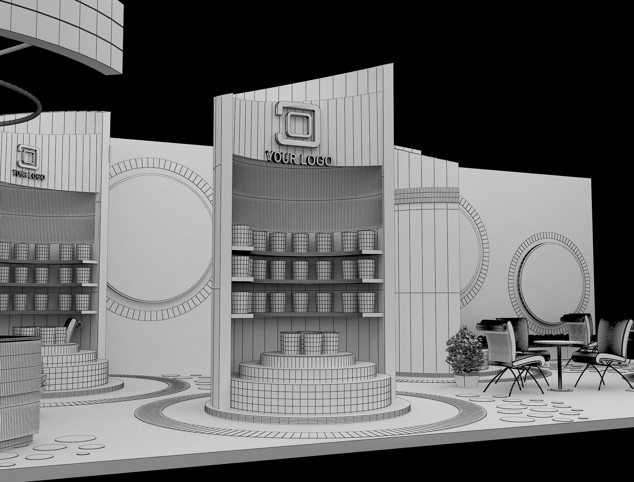  Booth Exhibition Stand a462  3D model_22