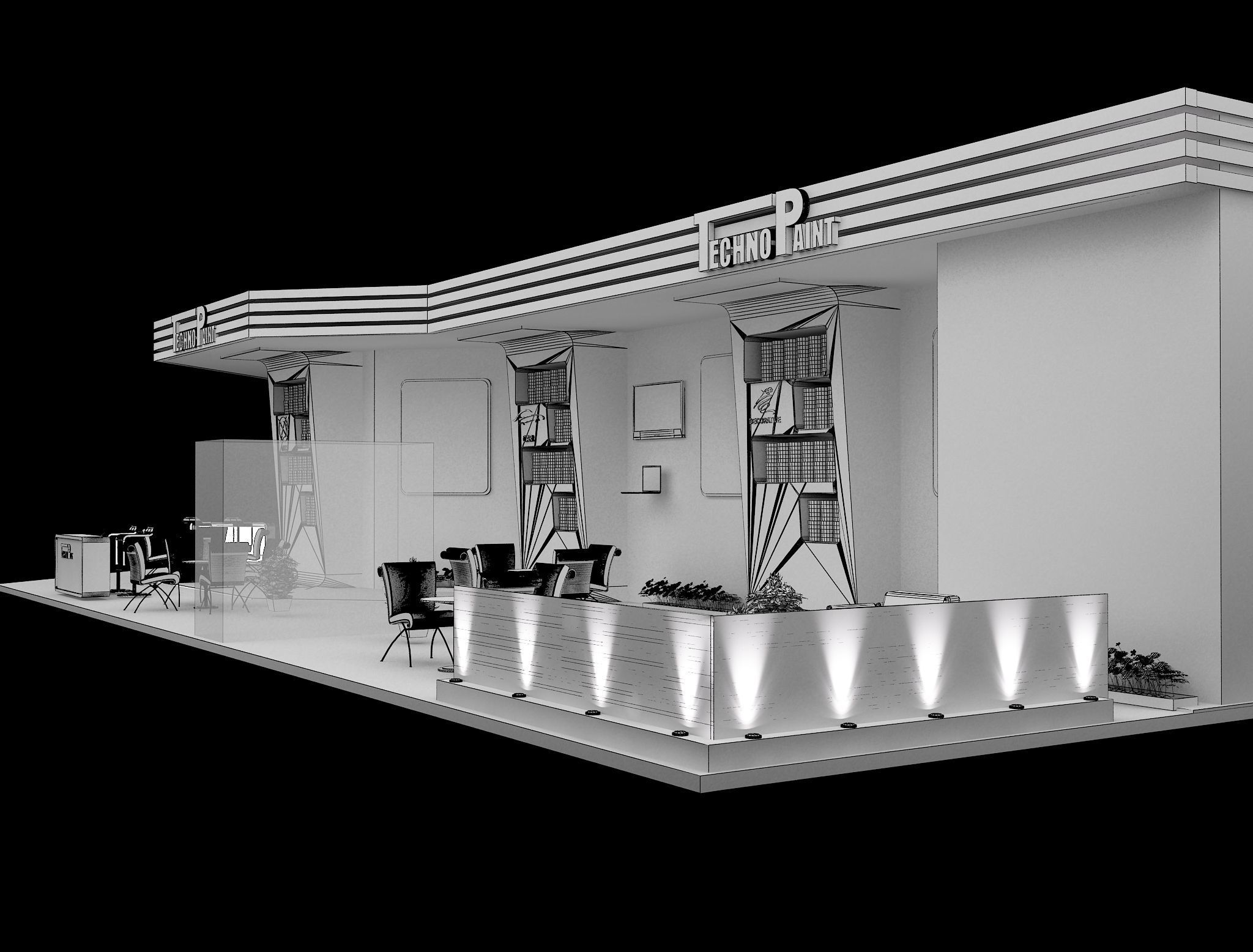  Booth Exhibition Stand a462  3D model_11
