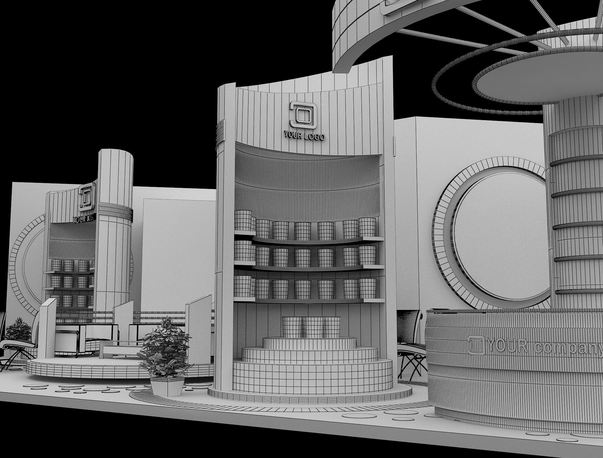  Booth Exhibition Stand a462  3D model_17