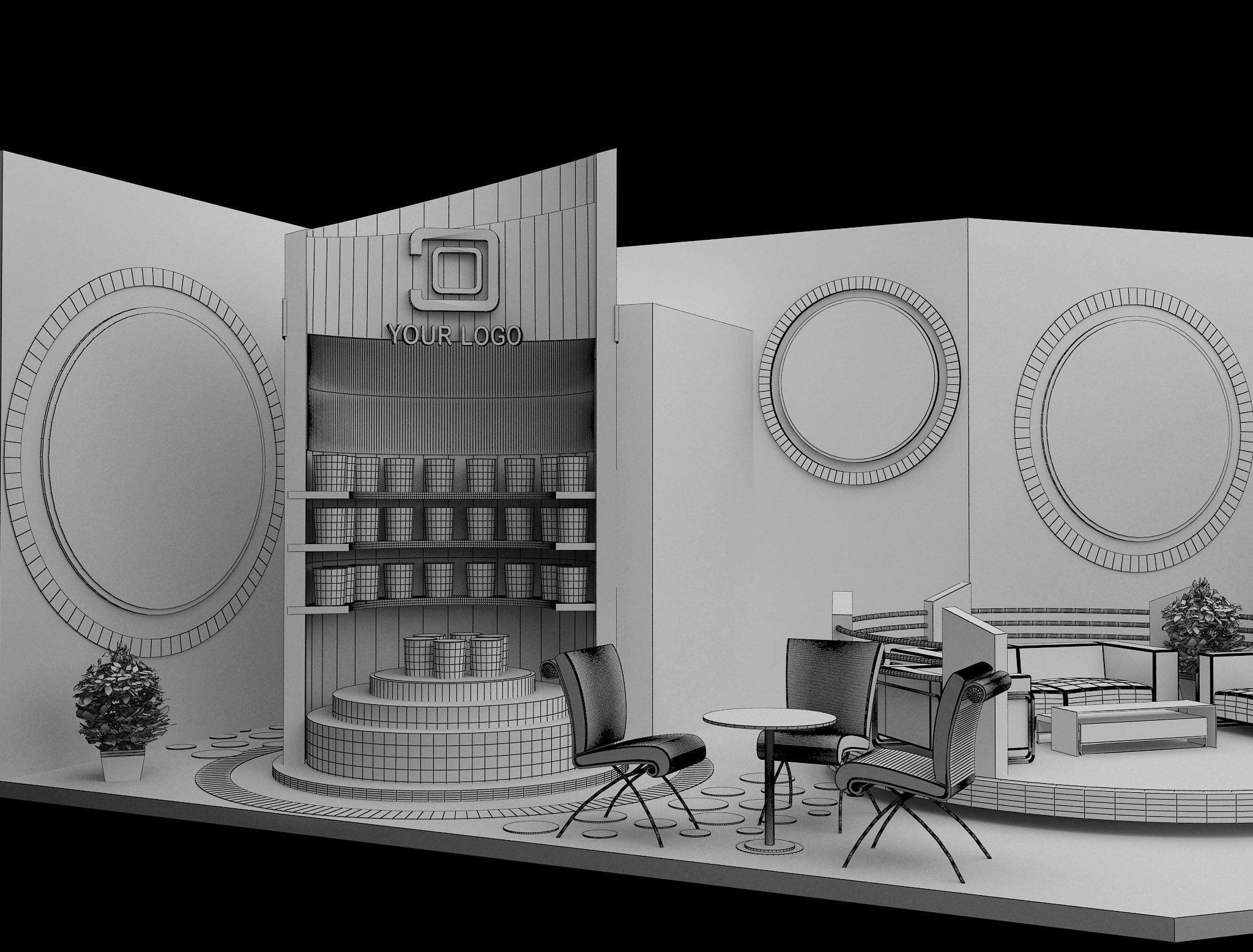  Booth Exhibition Stand a462  3D model_24