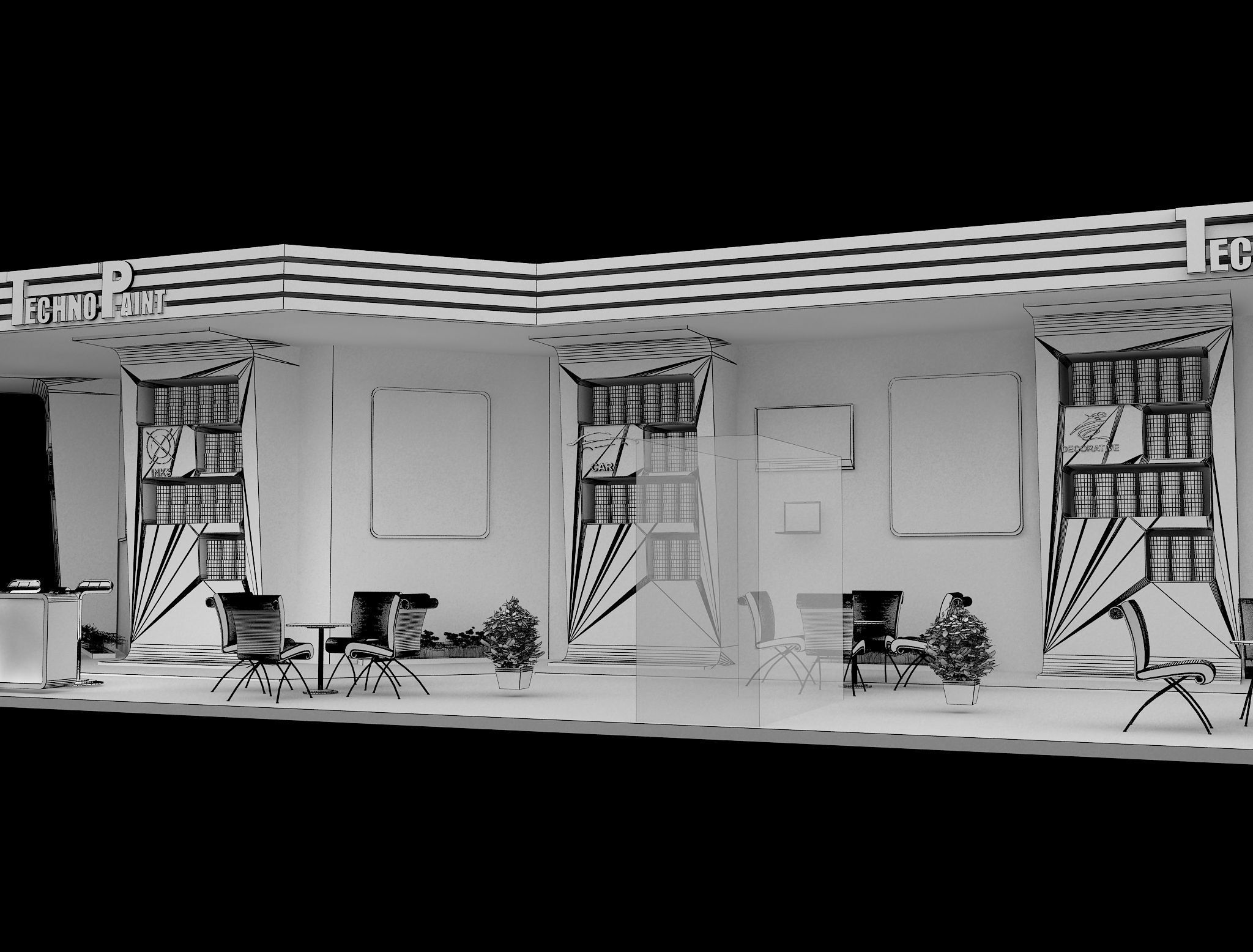  Booth Exhibition Stand a462  3D model_9