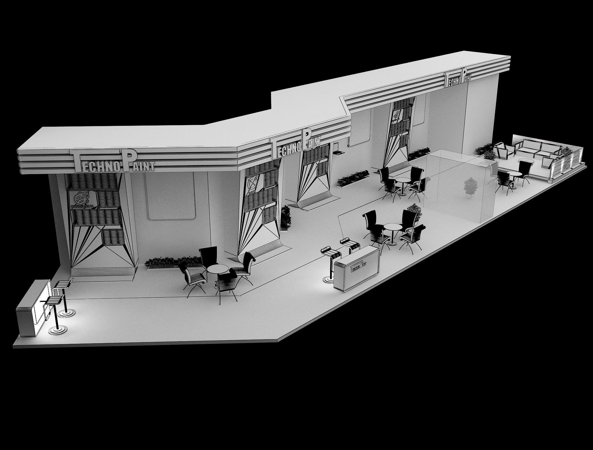  Booth Exhibition Stand a462  3D model_7