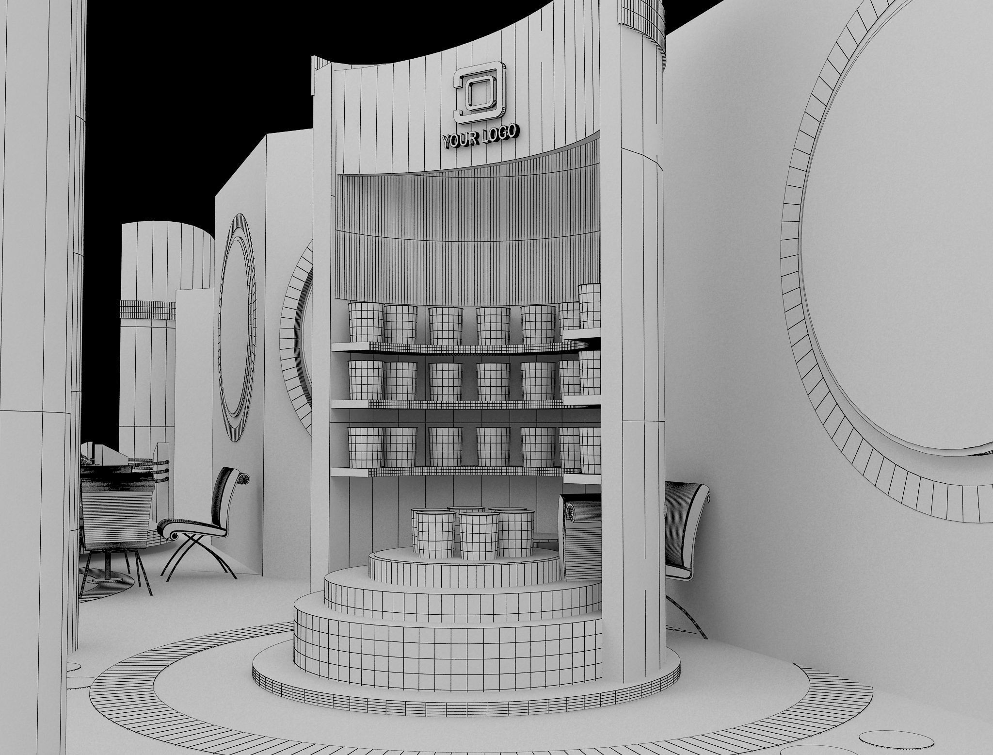  Booth Exhibition Stand a462  3D model_15