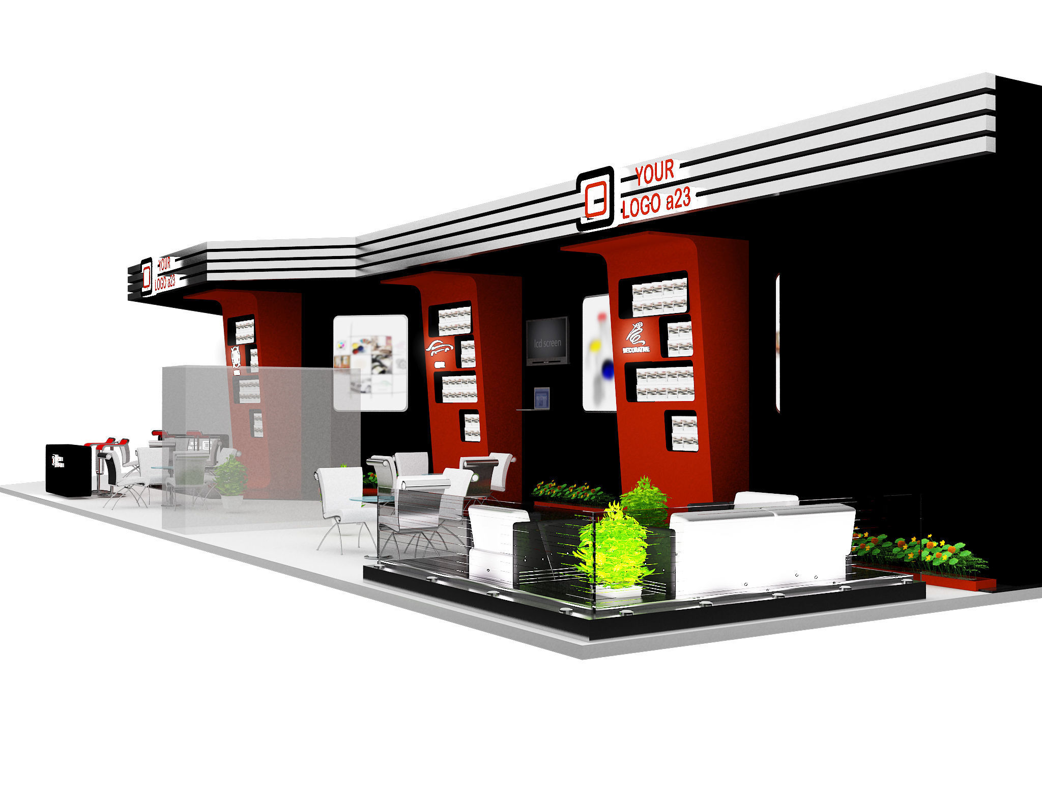  Booth Exhibition Stand a462  3D model_10