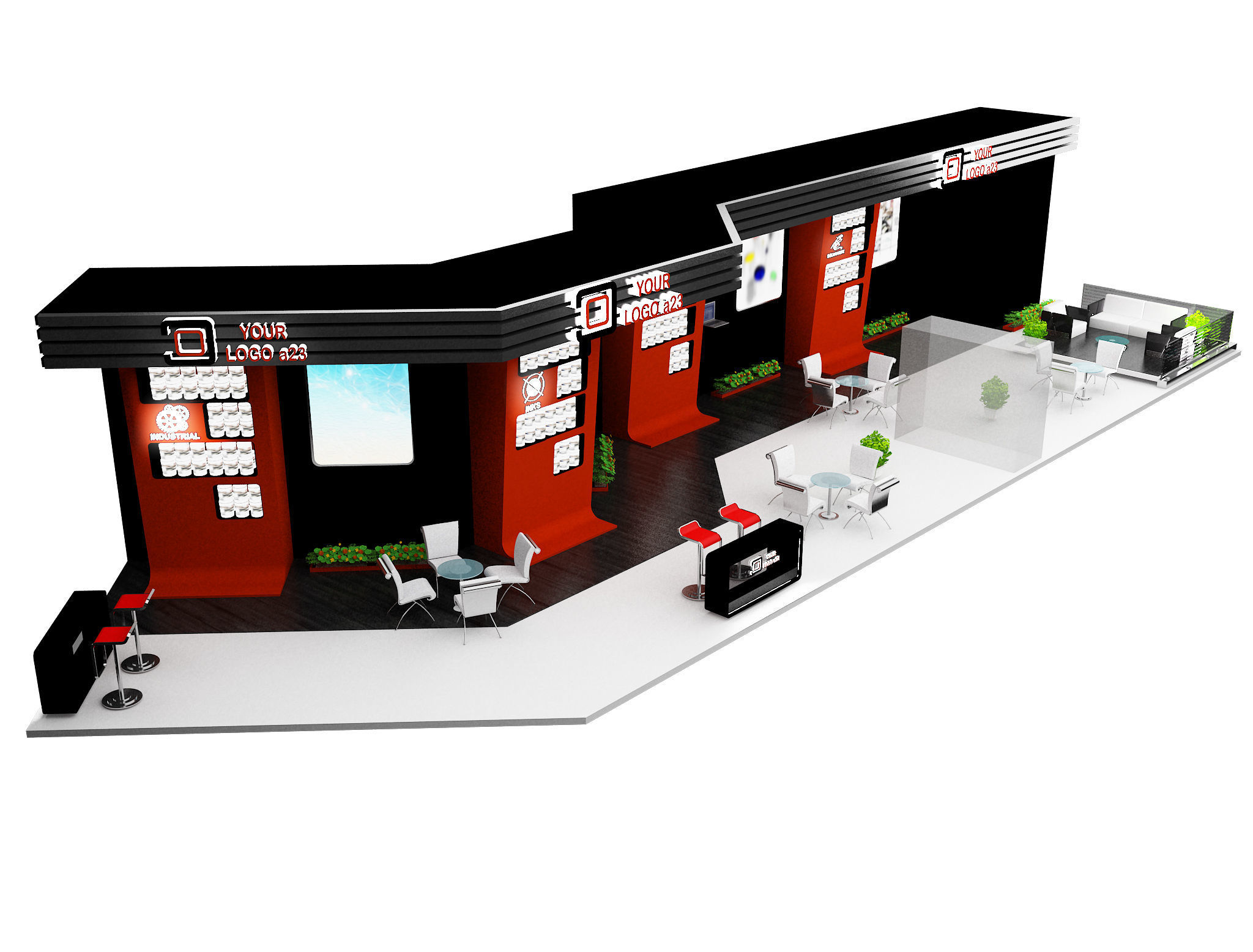  Booth Exhibition Stand a462  3D model_6