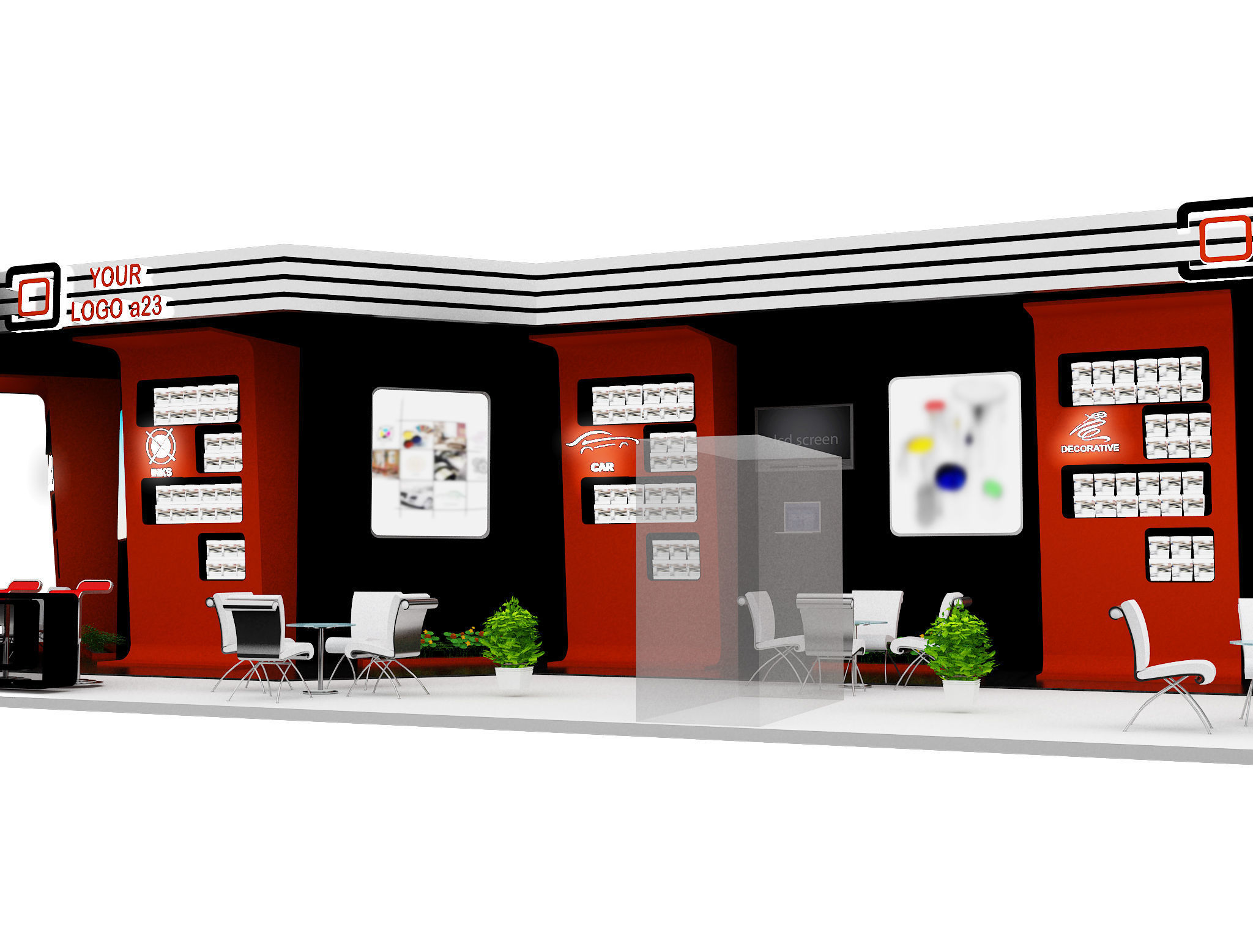  Booth Exhibition Stand a462  3D model_8