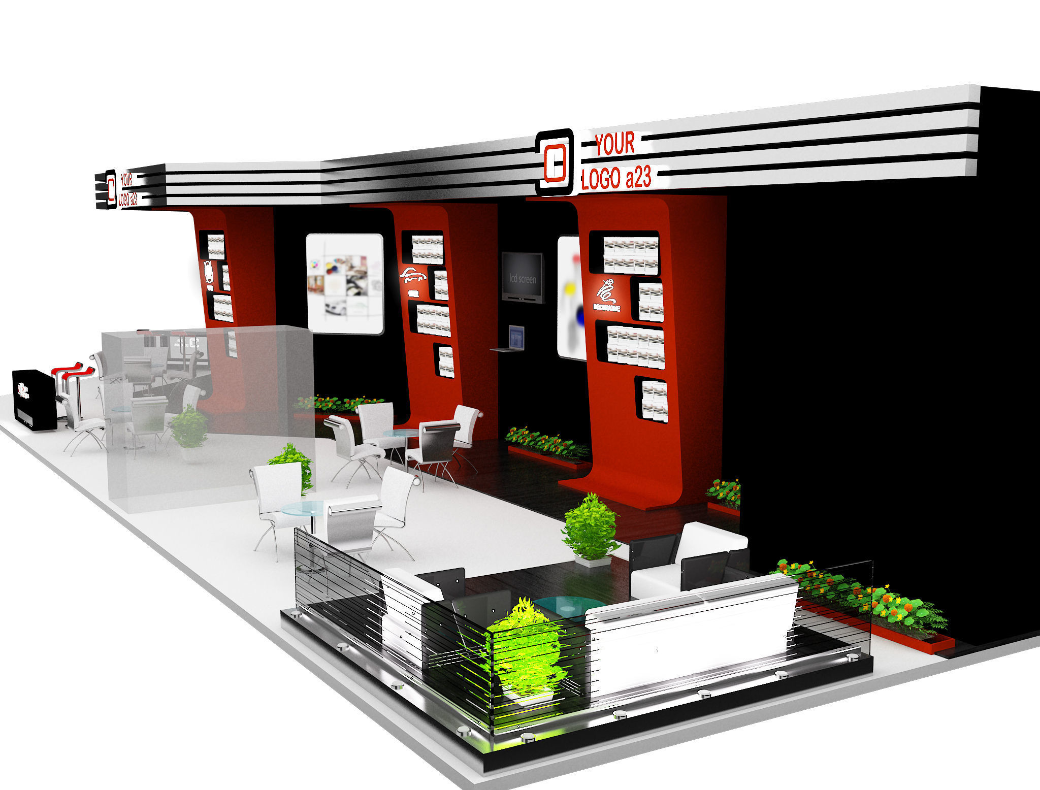  Booth Exhibition Stand a462  3D model_18