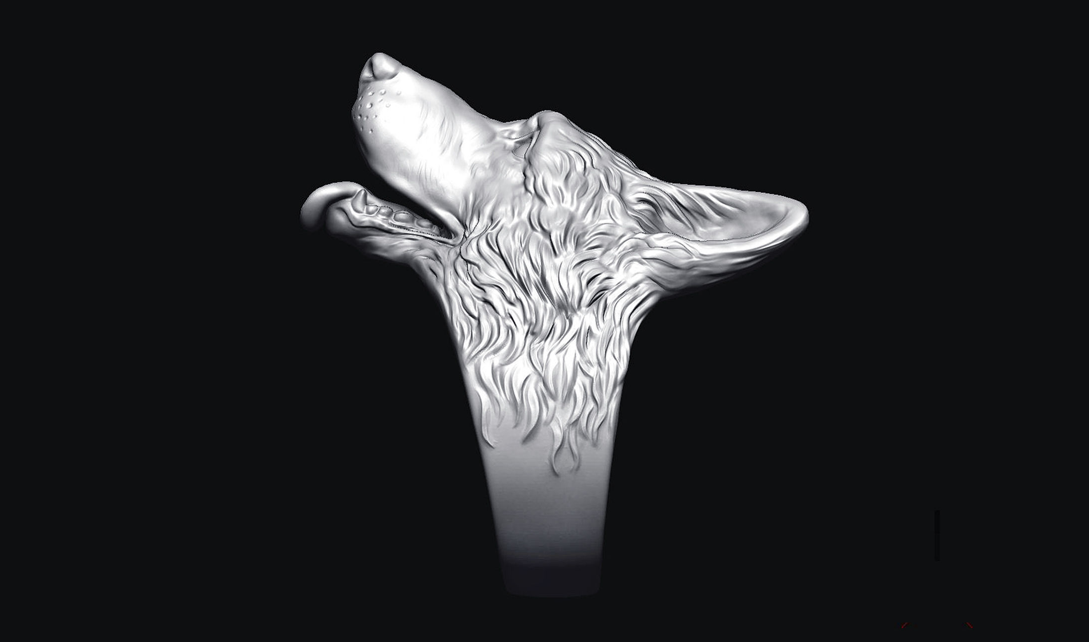 German Shepherd Dog Ring 3D print model_10