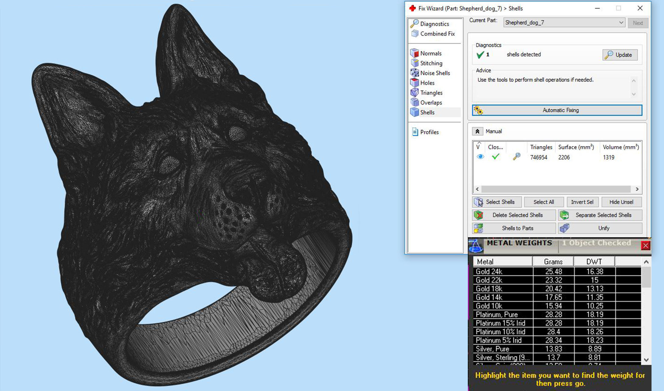 German Shepherd Dog Ring 3D print model_14