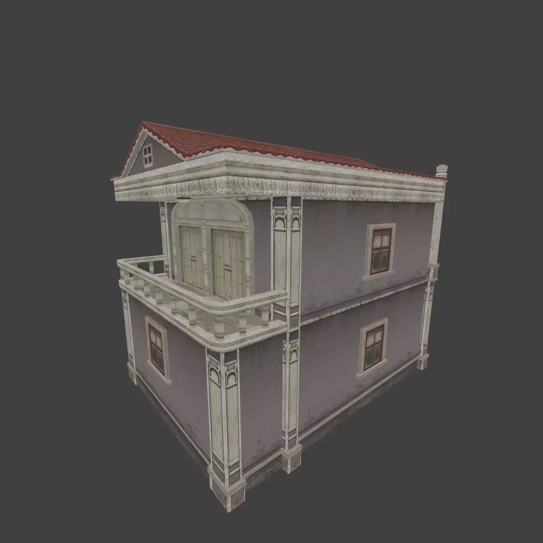 CENTRAL HOUSE 2 Low-poly 3D model_0