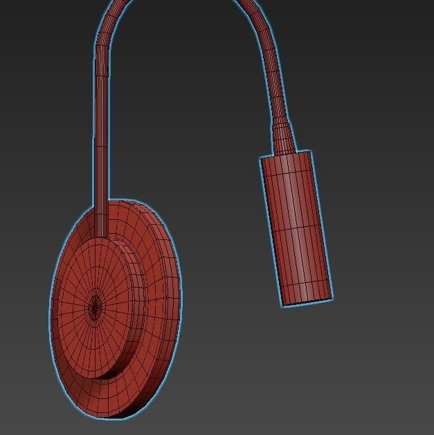 electra wall lamp with shade 3D model_4