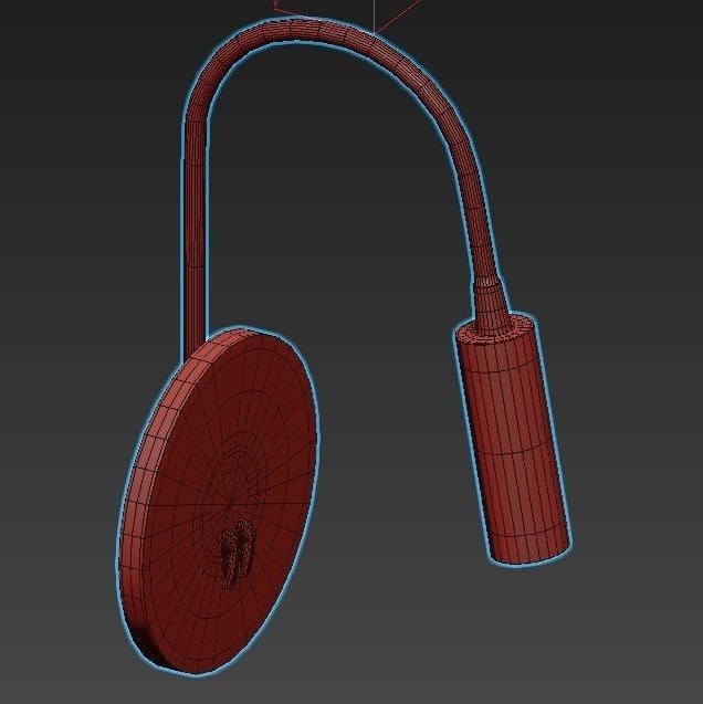 electra wall lamp with shade 3D model_3