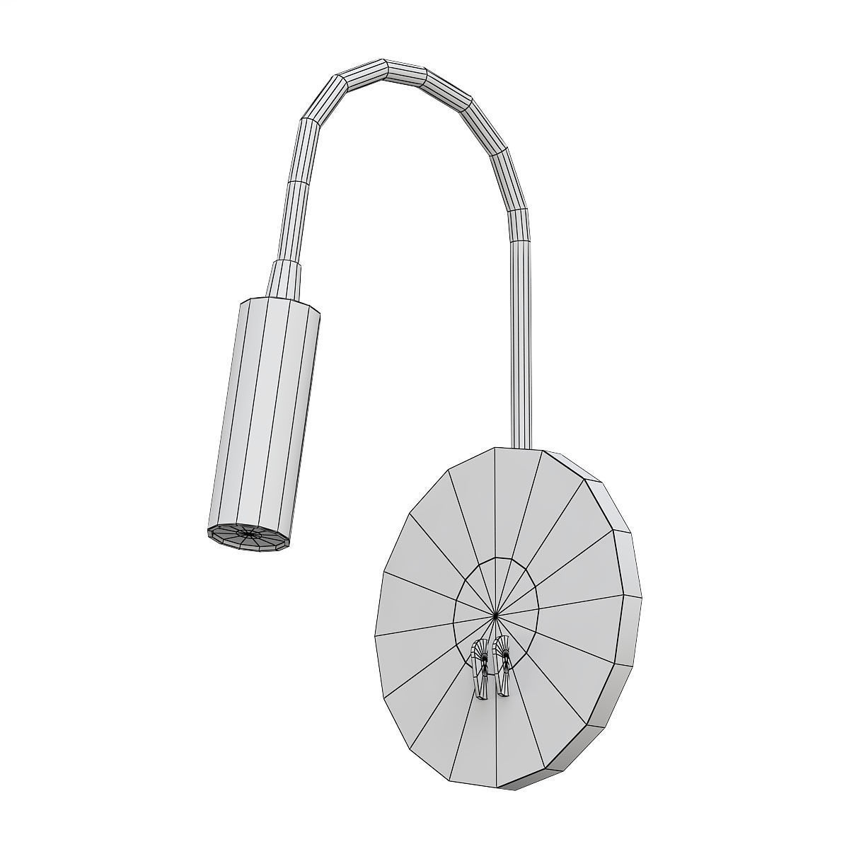 electra wall lamp with shade 3D model_1