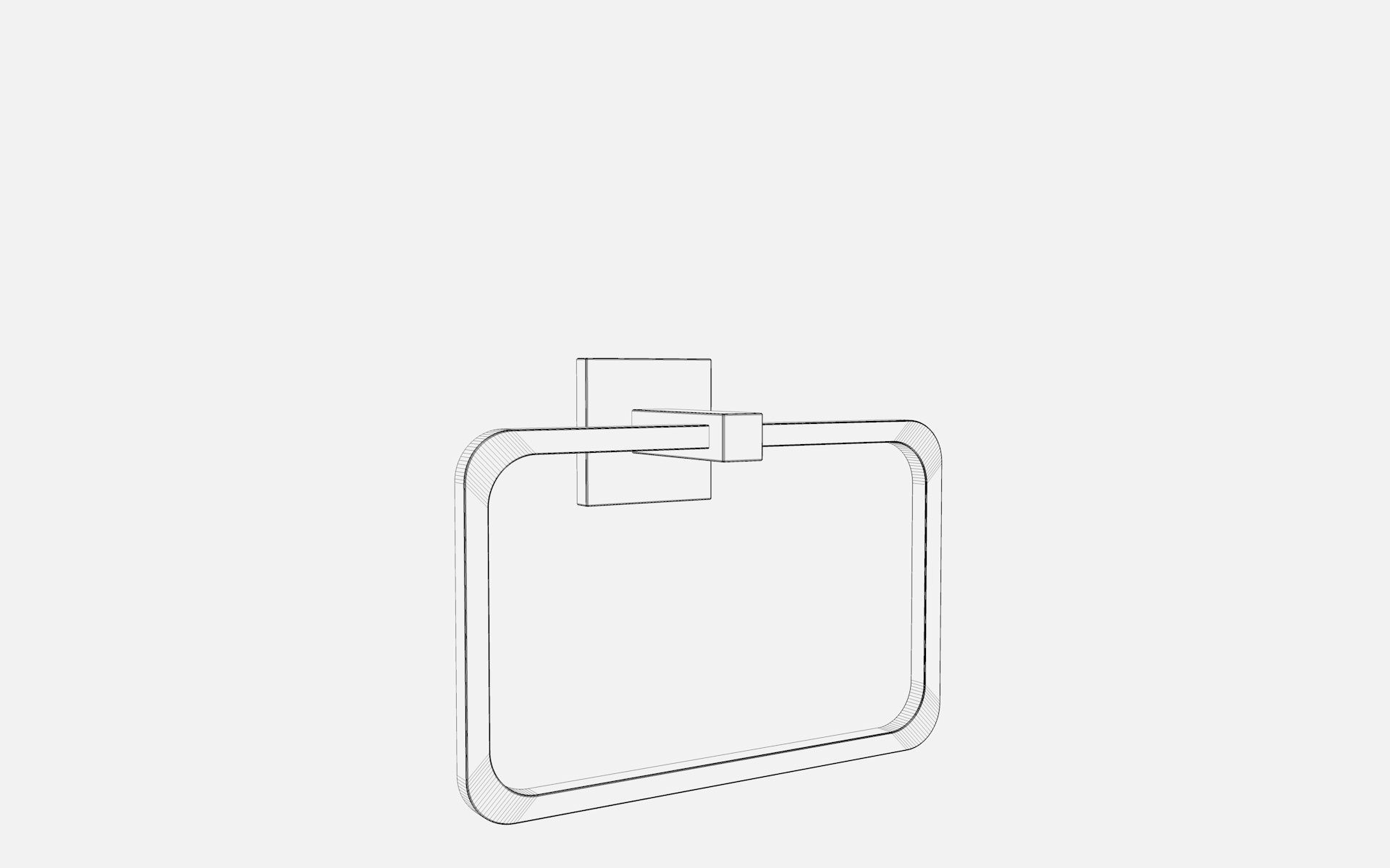 Towel Hanger Free low-poly 3D model_5