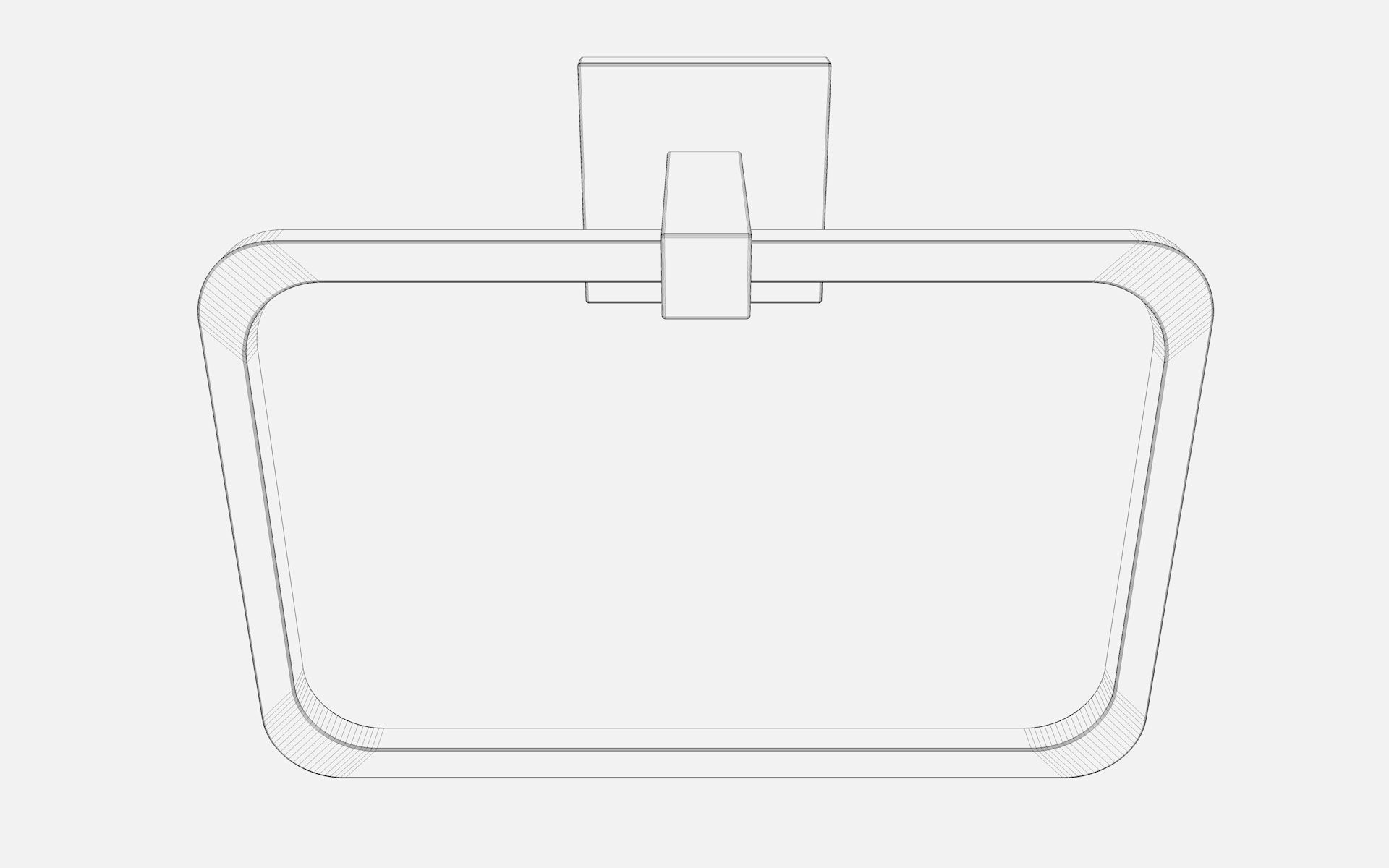 Towel Hanger Free low-poly 3D model_7