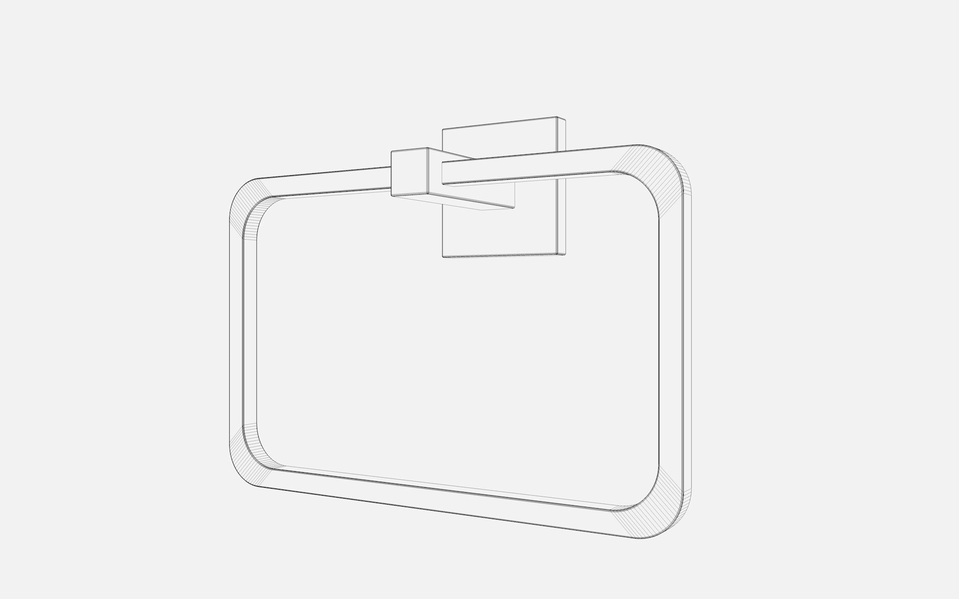 Towel Hanger Free low-poly 3D model_6