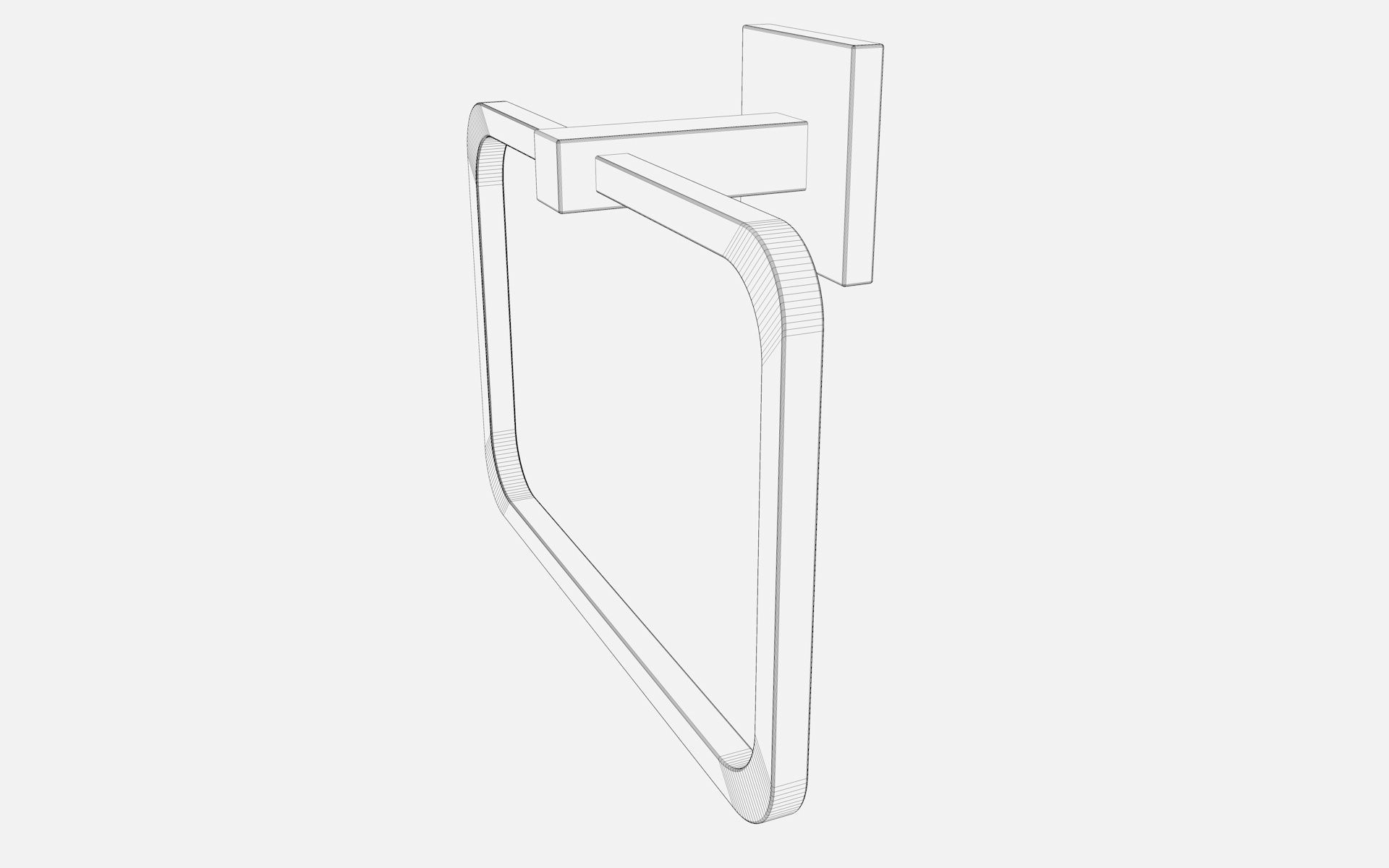 Towel Hanger Free low-poly 3D model_9