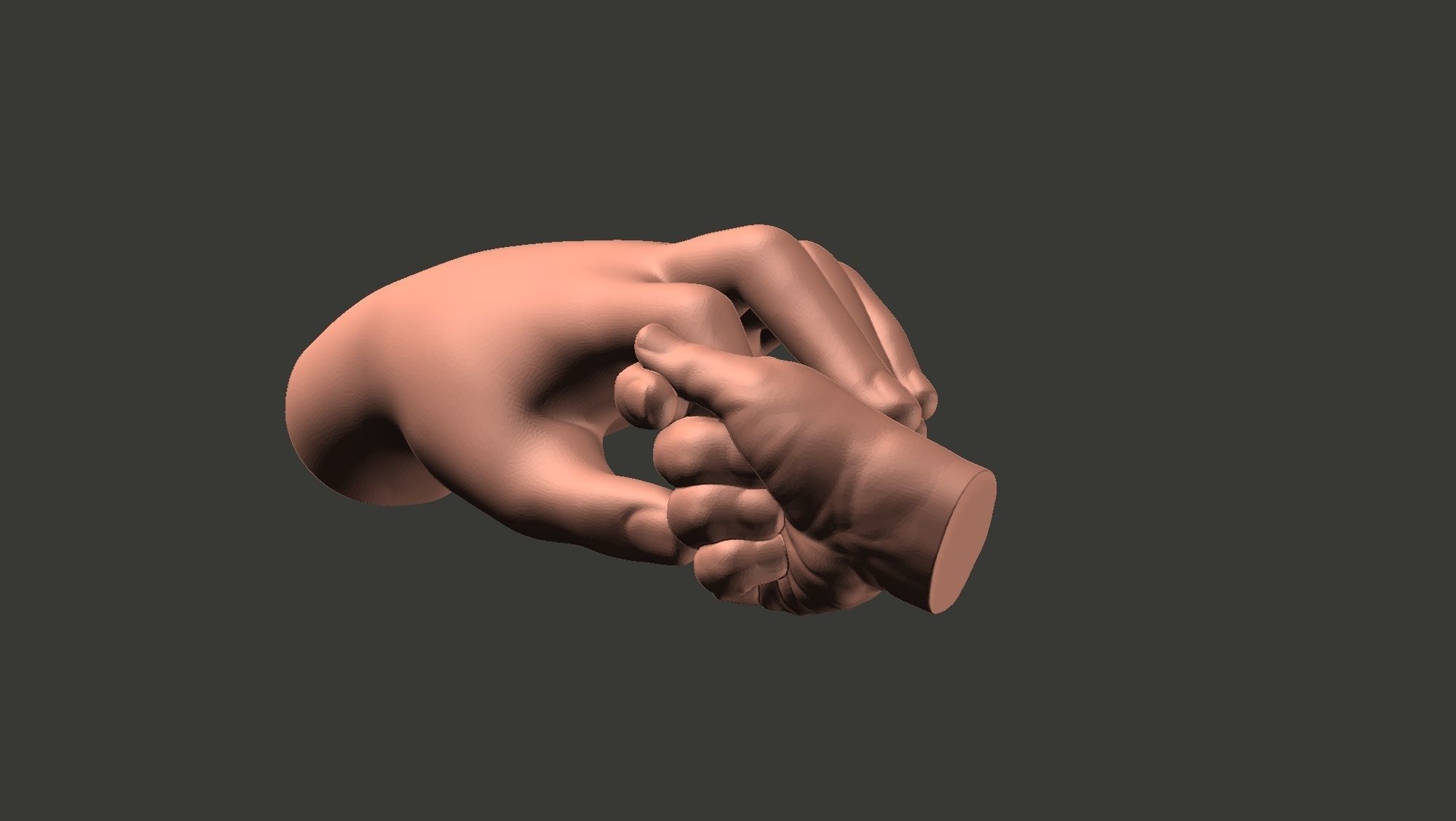 Mother and Baby Hands 3d print model 3D print model_21