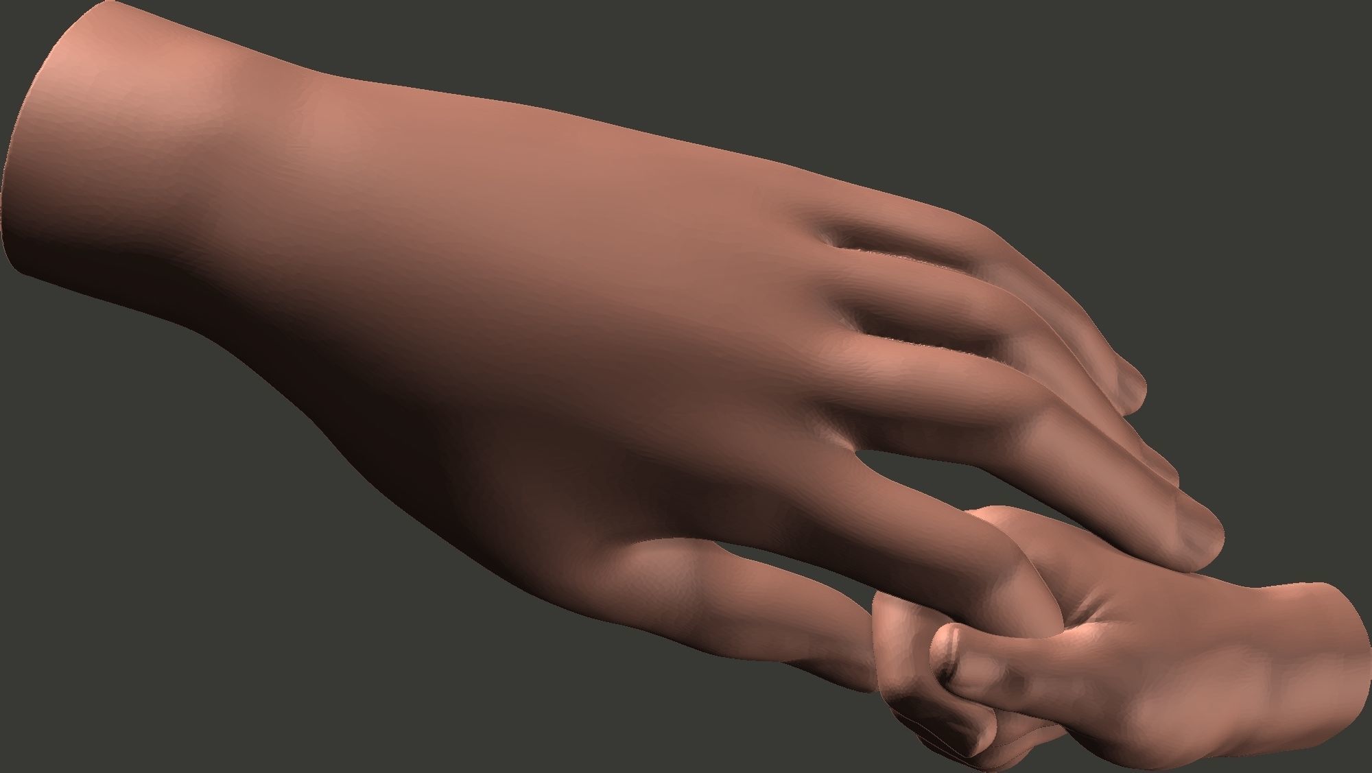 Mother and Baby Hands 3d print model 3D print model_7