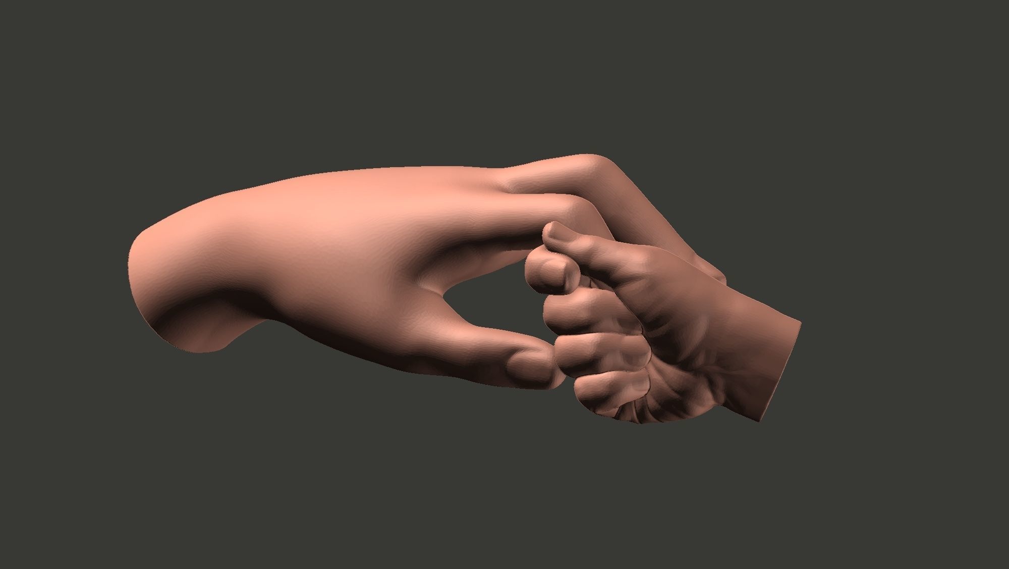 Mother and Baby Hands 3d print model 3D print model_11