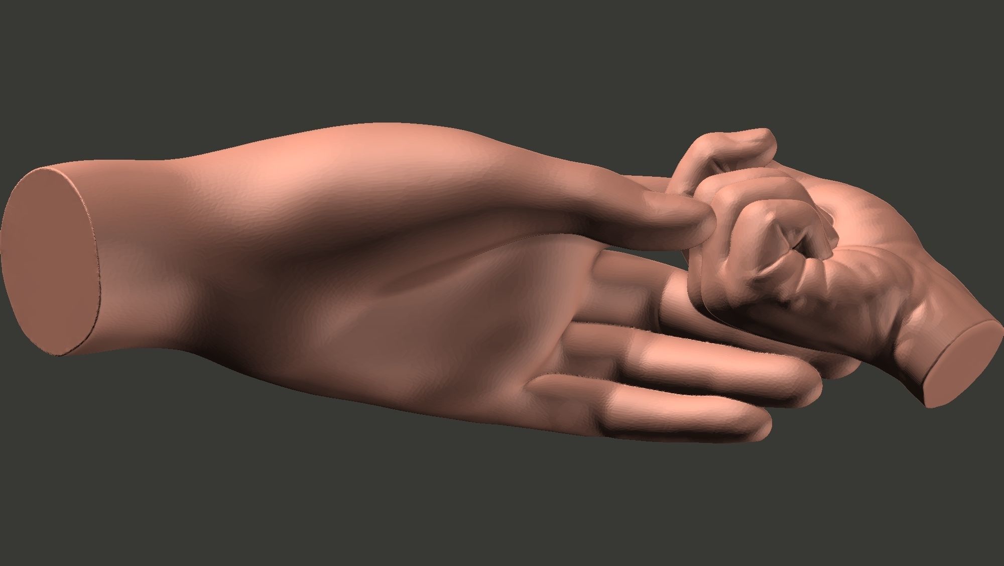 Mother and Baby Hands 3d print model 3D print model_4