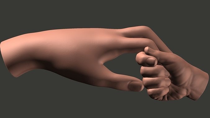 Mother and Baby Hands 3d print model 3D print model