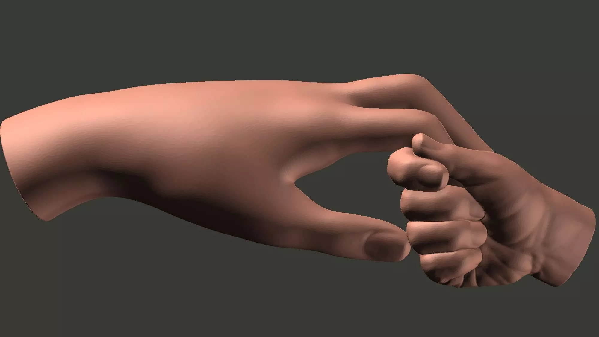Mother and Baby Hands 3d print model 3D print model_0